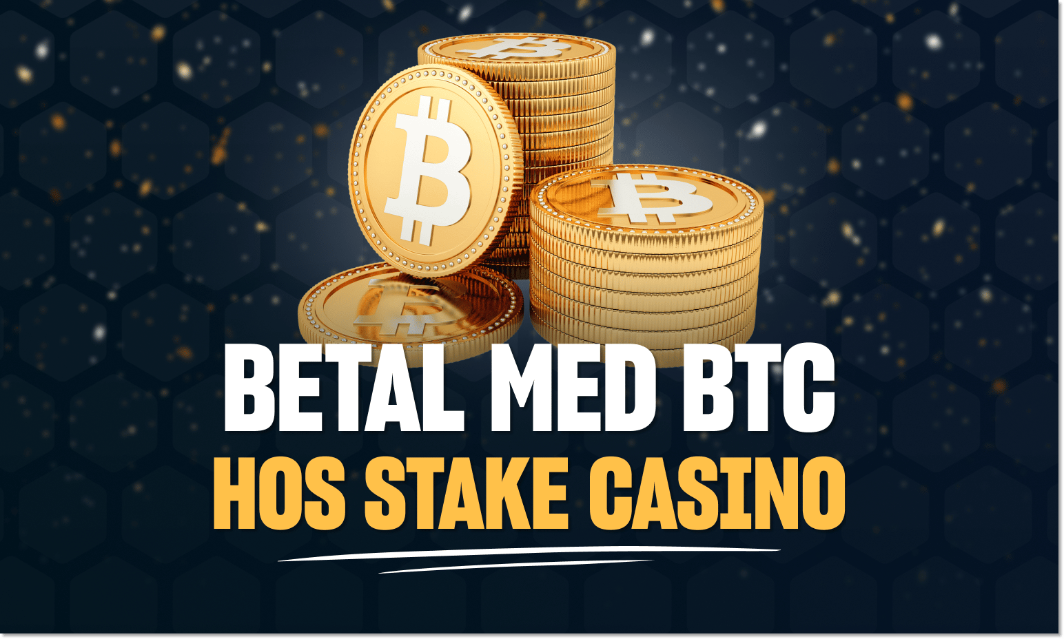 Stake Casino aksepterer betalinger med kryptovalutaer