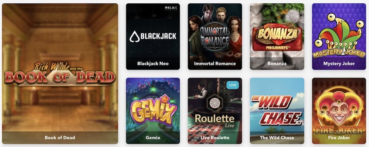 spillutvalg hos luckydays casino