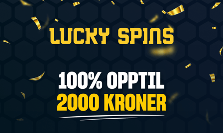 lucky spins gir nye spillere opptil 2000 kroner i bonuspenger