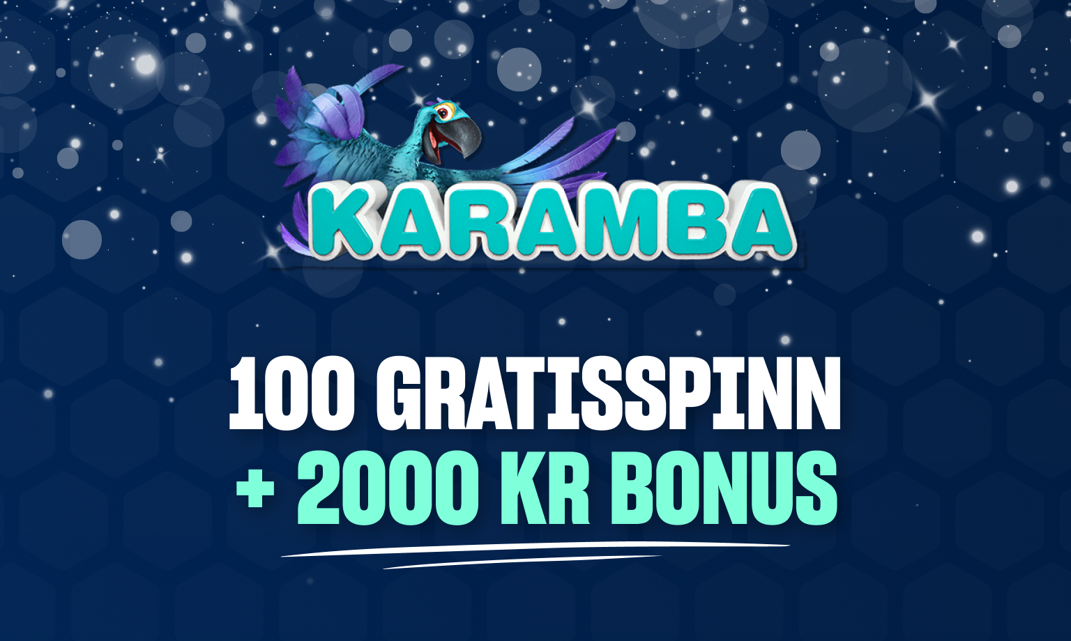 alle nye spillere får 100 free spins og 100% opptil 2000 kroner fra Karamba Casino